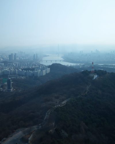 A mountain in the center of Seoul